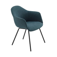Sillón Alessia 4 patas negra